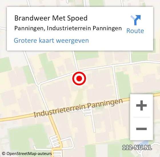 Locatie op kaart van de 112 melding: Brandweer Met Spoed Naar Panningen, Industrieterrein Panningen op 2 juni 2022 14:56