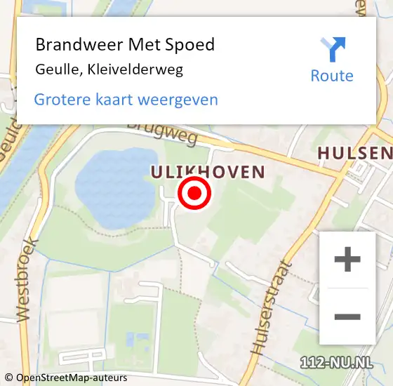 Locatie op kaart van de 112 melding: Brandweer Met Spoed Naar Geulle, Kleivelderweg op 2 juni 2022 20:21