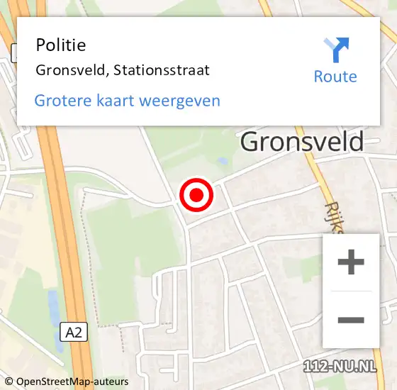 Locatie op kaart van de 112 melding: Politie Gronsveld, Stationsstraat op 3 juni 2022 08:21