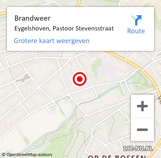 Locatie op kaart van de 112 melding: Brandweer Eygelshoven, Pastoor Stevensstraat op 19 juli 2014 03:19