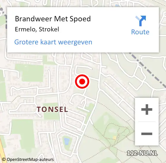 Locatie op kaart van de 112 melding: Brandweer Met Spoed Naar Ermelo, Strokel op 3 juni 2022 10:53