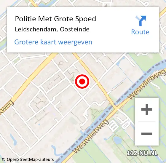 Locatie op kaart van de 112 melding: Politie Met Grote Spoed Naar Leidschendam, Oosteinde op 3 juni 2022 11:54