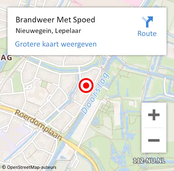 Locatie op kaart van de 112 melding: Brandweer Met Spoed Naar Nieuwegein, Lepelaar op 3 juni 2022 12:08