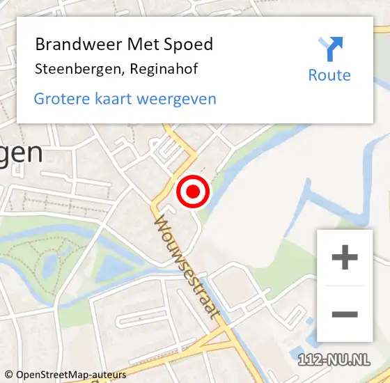 Locatie op kaart van de 112 melding: Brandweer Met Spoed Naar Steenbergen, Reginahof op 3 juni 2022 12:25