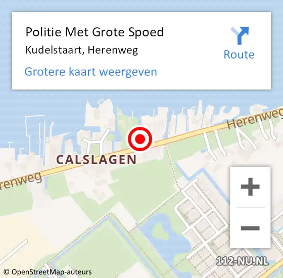 Locatie op kaart van de 112 melding: Politie Met Grote Spoed Naar Kudelstaart, Herenweg op 3 juni 2022 12:27