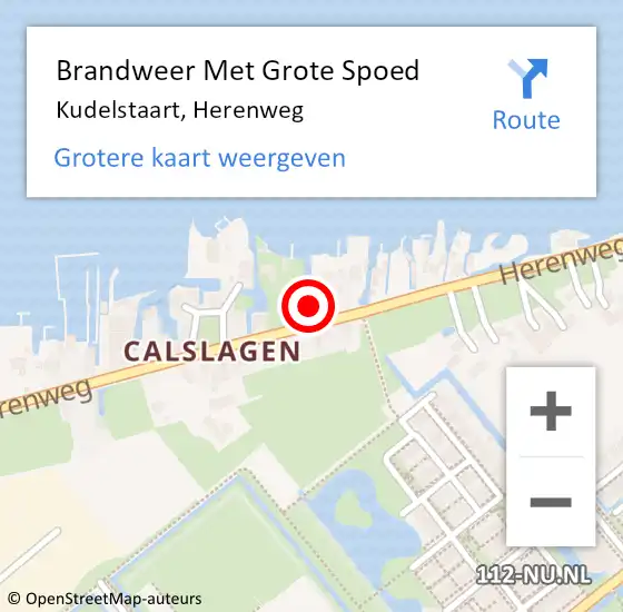 Locatie op kaart van de 112 melding: Brandweer Met Grote Spoed Naar Kudelstaart, Herenweg op 3 juni 2022 12:28