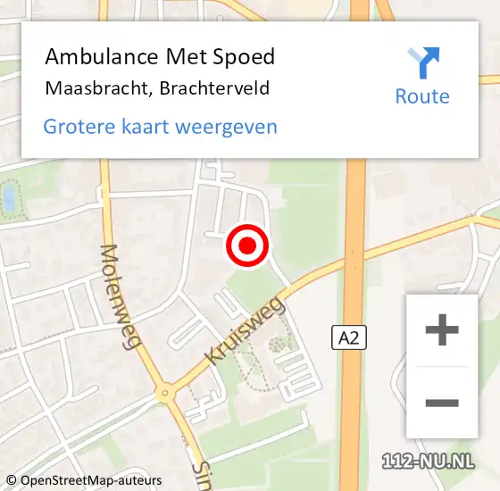 Locatie op kaart van de 112 melding: Ambulance Met Spoed Naar Maasbracht, Brachterveld op 3 juni 2022 15:17
