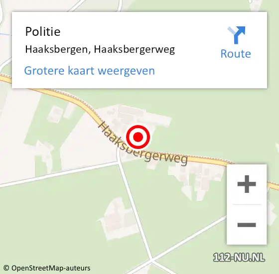 Locatie op kaart van de 112 melding: Politie Haaksbergen, Haaksbergerweg op 3 juni 2022 15:31