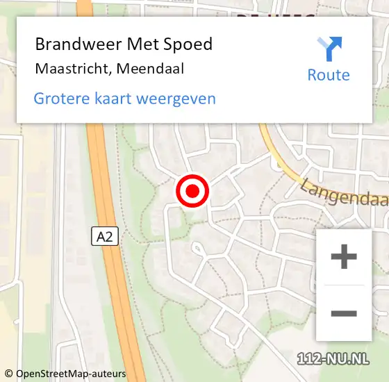 Locatie op kaart van de 112 melding: Brandweer Met Spoed Naar Maastricht, Meendaal op 3 juni 2022 16:47