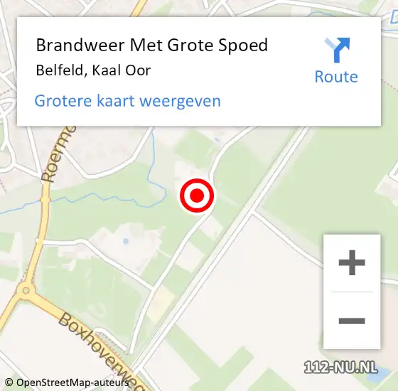 Locatie op kaart van de 112 melding: Brandweer Met Grote Spoed Naar Belfeld, Kaal Oor op 3 juni 2022 16:50