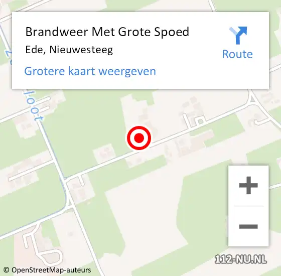 Locatie op kaart van de 112 melding: Brandweer Met Grote Spoed Naar Ede, Nieuwesteeg op 3 juni 2022 17:55