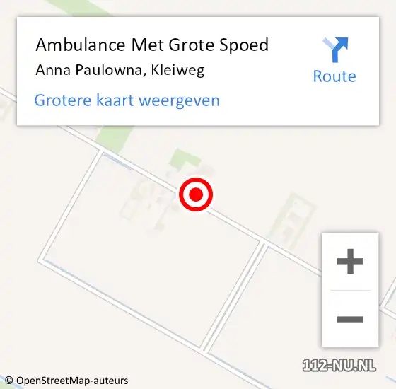 Locatie op kaart van de 112 melding: Ambulance Met Grote Spoed Naar Anna Paulowna, Kleiweg op 3 juni 2022 18:58