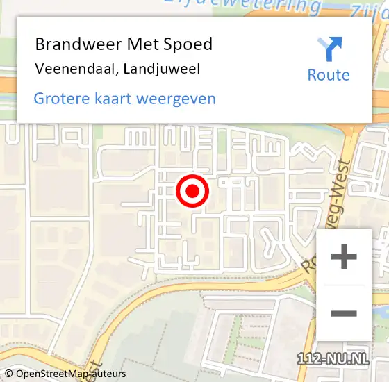 Locatie op kaart van de 112 melding: Brandweer Met Spoed Naar Veenendaal, Landjuweel op 4 juni 2022 09:34