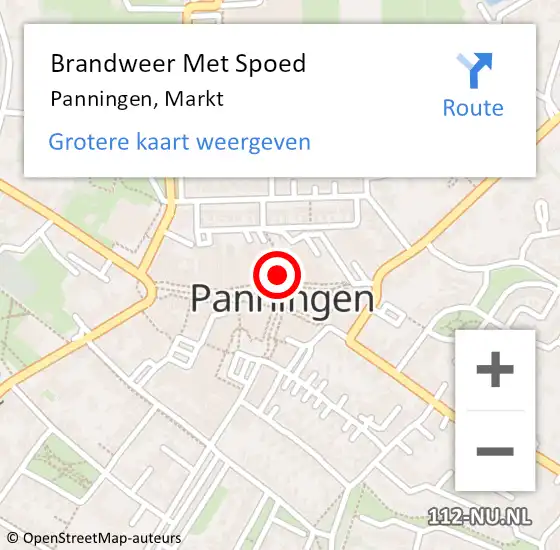 Locatie op kaart van de 112 melding: Brandweer Met Spoed Naar Panningen, Markt op 4 juni 2022 09:44