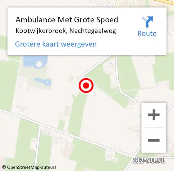 Locatie op kaart van de 112 melding: Ambulance Met Grote Spoed Naar Kootwijkerbroek, Nachtegaalweg op 4 juni 2022 10:33