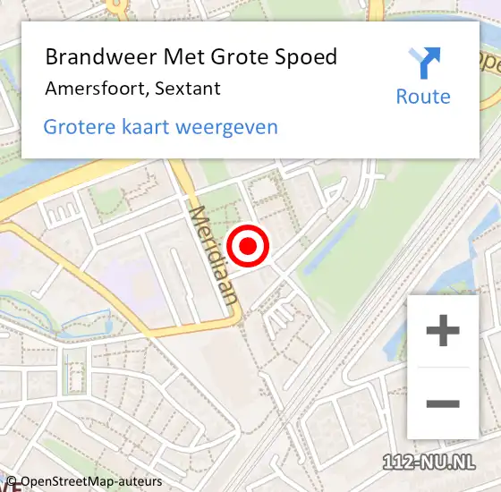 Locatie op kaart van de 112 melding: Brandweer Met Grote Spoed Naar Amersfoort, Sextant op 4 juni 2022 10:44