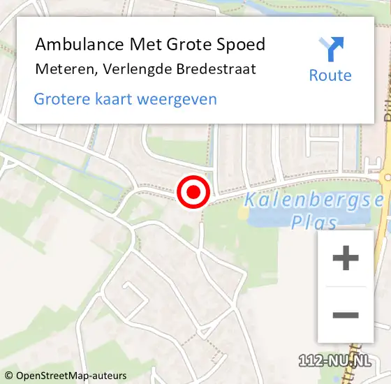 Locatie op kaart van de 112 melding: Ambulance Met Grote Spoed Naar Meteren, Verlengde Bredestraat op 4 juni 2022 12:07