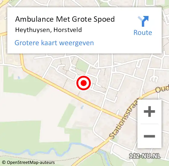Locatie op kaart van de 112 melding: Ambulance Met Grote Spoed Naar Heythuysen, Horstveld op 4 juni 2022 14:00