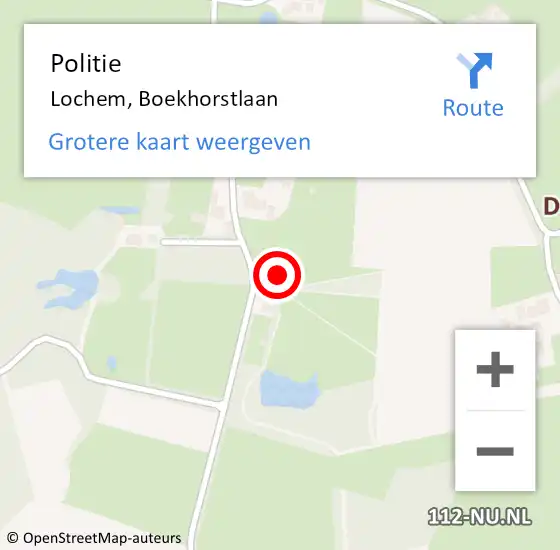 Locatie op kaart van de 112 melding: Politie Lochem, Boekhorstlaan op 4 juni 2022 16:48