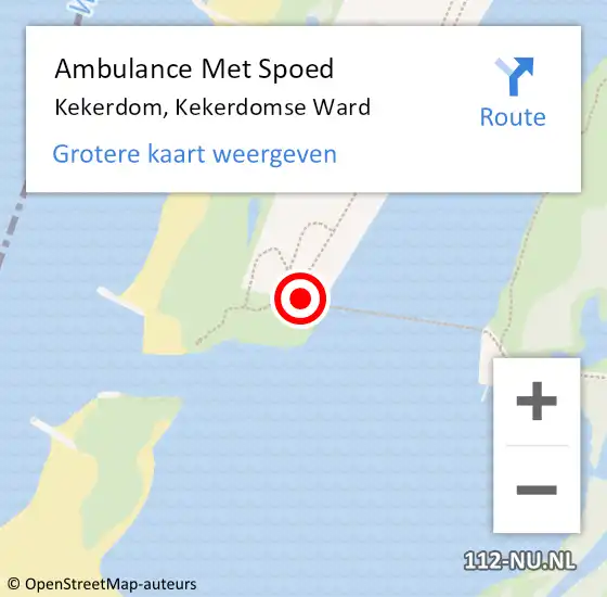 Locatie op kaart van de 112 melding: Ambulance Met Spoed Naar Kekerdom, Kekerdomse Ward op 4 juni 2022 16:57