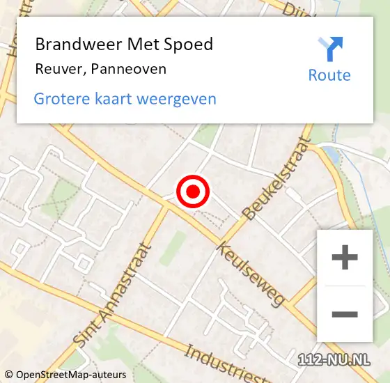 Locatie op kaart van de 112 melding: Brandweer Met Spoed Naar Reuver, Panneoven op 4 juni 2022 17:22