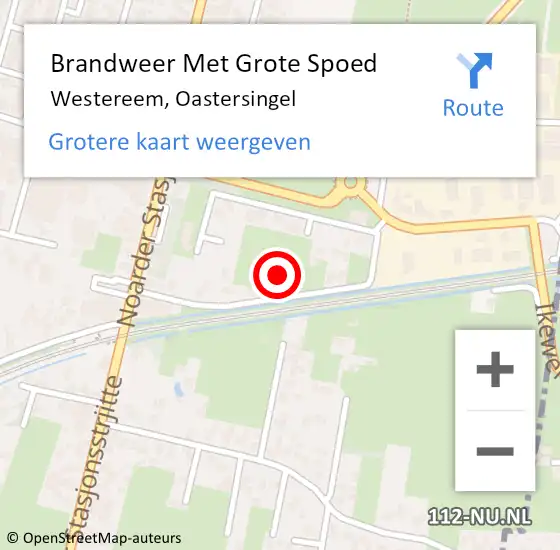 Locatie op kaart van de 112 melding: Brandweer Met Grote Spoed Naar Westereem, Oastersingel op 4 juni 2022 19:40