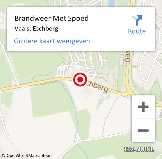 Locatie op kaart van de 112 melding: Brandweer Met Spoed Naar Vaals, Eschberg op 4 juni 2022 20:33