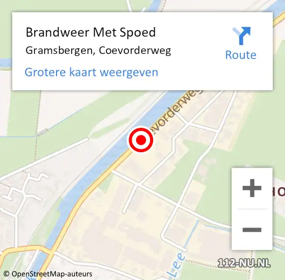 Locatie op kaart van de 112 melding: Brandweer Met Spoed Naar Gramsbergen, Coevorderweg op 19 juli 2014 10:24