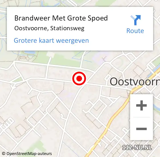 Locatie op kaart van de 112 melding: Brandweer Met Grote Spoed Naar Oostvoorne, Stationsweg op 5 juni 2022 11:43