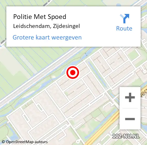 Locatie op kaart van de 112 melding: Politie Met Spoed Naar Leidschendam, Zijdesingel op 5 juni 2022 12:58