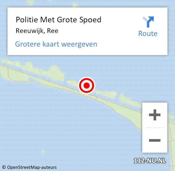 Locatie op kaart van de 112 melding: Politie Met Grote Spoed Naar Reeuwijk, Ree op 5 juni 2022 13:18