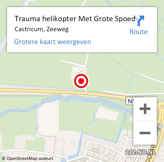 Locatie op kaart van de 112 melding: Trauma helikopter Met Grote Spoed Naar Castricum, Zeeweg op 5 juni 2022 16:02