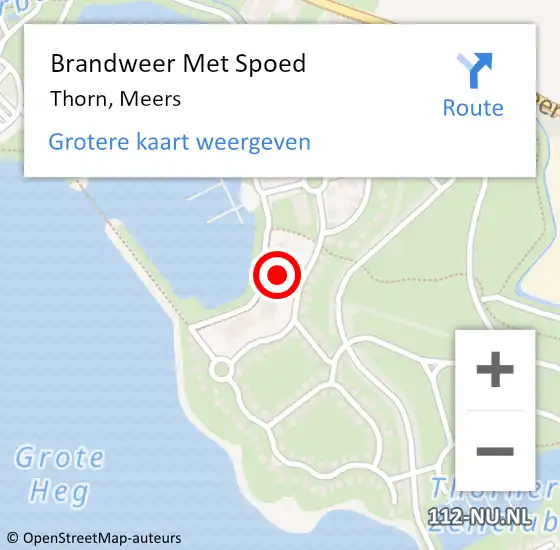 Locatie op kaart van de 112 melding: Brandweer Met Spoed Naar Thorn, Meers op 5 juni 2022 17:15