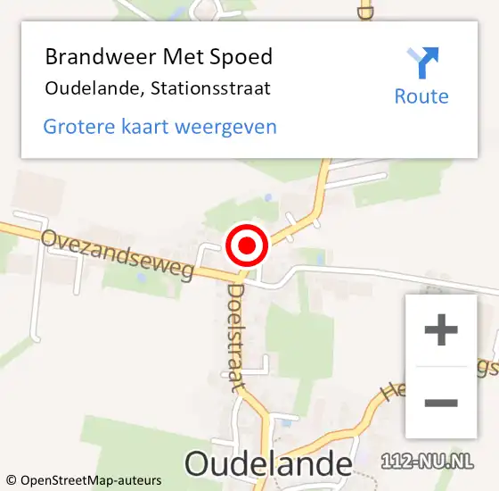 Locatie op kaart van de 112 melding: Brandweer Met Spoed Naar Oudelande, Stationsstraat op 5 juni 2022 17:30