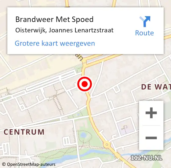 Locatie op kaart van de 112 melding: Brandweer Met Spoed Naar Oisterwijk, Joannes Lenartzstraat op 5 juni 2022 21:57