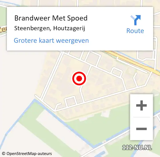 Locatie op kaart van de 112 melding: Brandweer Met Spoed Naar Steenbergen, Houtzagerij op 6 juni 2022 00:13