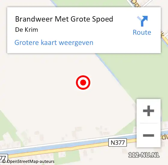 Locatie op kaart van de 112 melding: Brandweer Met Grote Spoed Naar De Krim op 19 juli 2014 11:55