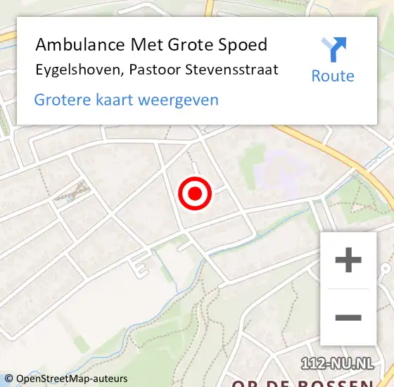 Locatie op kaart van de 112 melding: Ambulance Met Grote Spoed Naar Eygelshoven, Pastoor Stevensstraat op 19 juli 2014 11:56