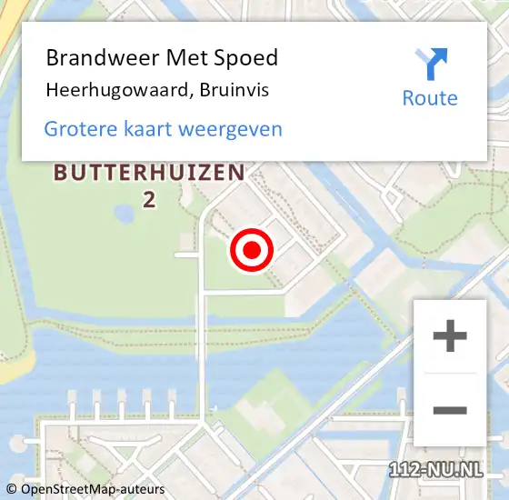 Locatie op kaart van de 112 melding: Brandweer Met Spoed Naar Heerhugowaard, Bruinvis op 6 juni 2022 10:10