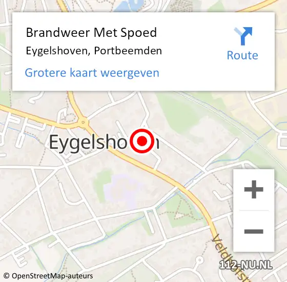 Locatie op kaart van de 112 melding: Brandweer Met Spoed Naar Eygelshoven, Portbeemden op 6 juni 2022 11:49