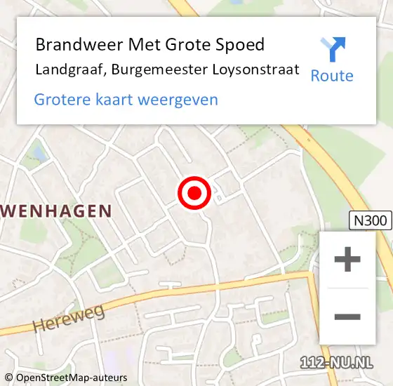 Locatie op kaart van de 112 melding: Brandweer Met Grote Spoed Naar Landgraaf, Burgemeester Loysonstraat op 6 juni 2022 18:36