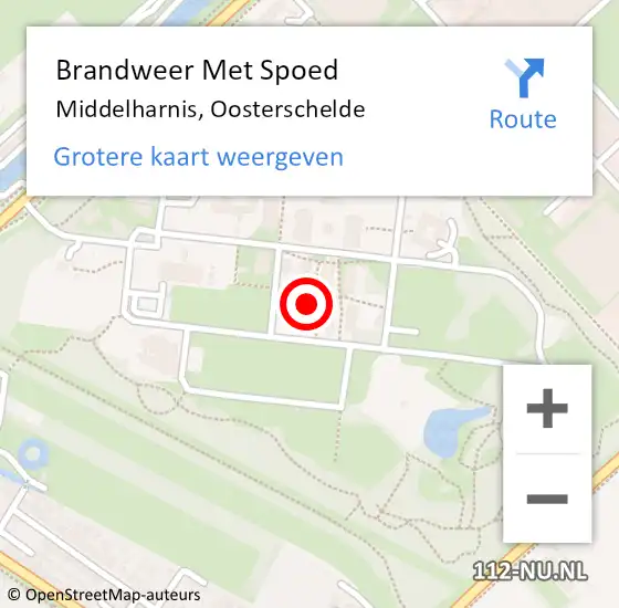 Locatie op kaart van de 112 melding: Brandweer Met Spoed Naar Middelharnis, Oosterschelde op 6 juni 2022 18:52