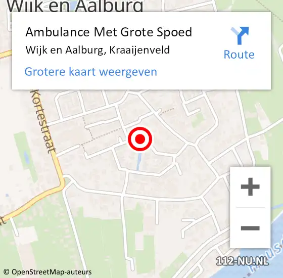 Locatie op kaart van de 112 melding: Ambulance Met Grote Spoed Naar Wijk en Aalburg, Kraaijenveld op 6 juni 2022 19:55