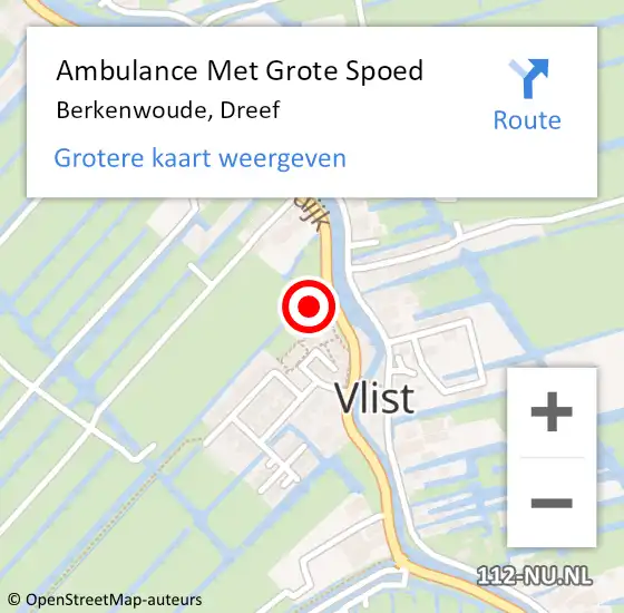 Locatie op kaart van de 112 melding: Ambulance Met Grote Spoed Naar Berkenwoude, Dreef op 6 juni 2022 20:25