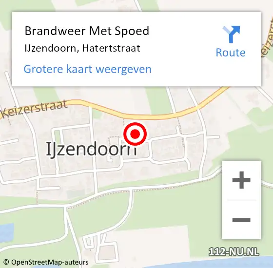 Locatie op kaart van de 112 melding: Brandweer Met Spoed Naar IJzendoorn, Hatertstraat op 19 juli 2014 13:16