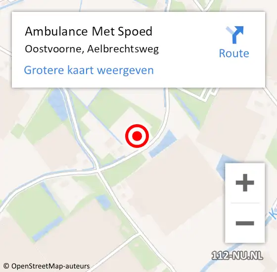 Locatie op kaart van de 112 melding: Ambulance Met Spoed Naar Oostvoorne, Aelbrechtsweg op 7 juni 2022 09:25