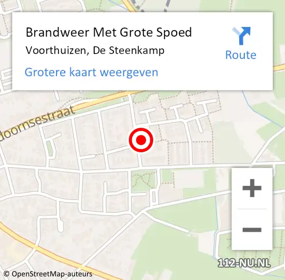 Locatie op kaart van de 112 melding: Brandweer Met Grote Spoed Naar Voorthuizen, De Steenkamp op 7 juni 2022 10:58