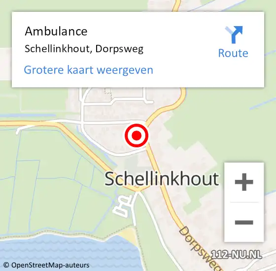 Locatie op kaart van de 112 melding: Ambulance Schellinkhout, Dorpsweg op 7 juni 2022 12:50