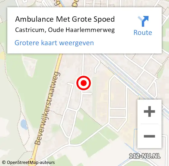 Locatie op kaart van de 112 melding: Ambulance Met Grote Spoed Naar Castricum, Oude Haarlemmerweg op 7 juni 2022 17:31