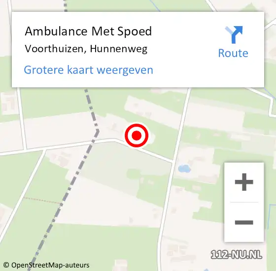 Locatie op kaart van de 112 melding: Ambulance Met Spoed Naar Voorthuizen, Hunnenweg op 7 juni 2022 19:57